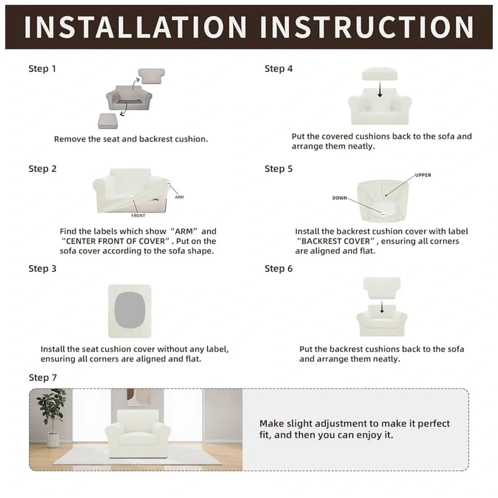 Elegant Cream Furniture Cover Set